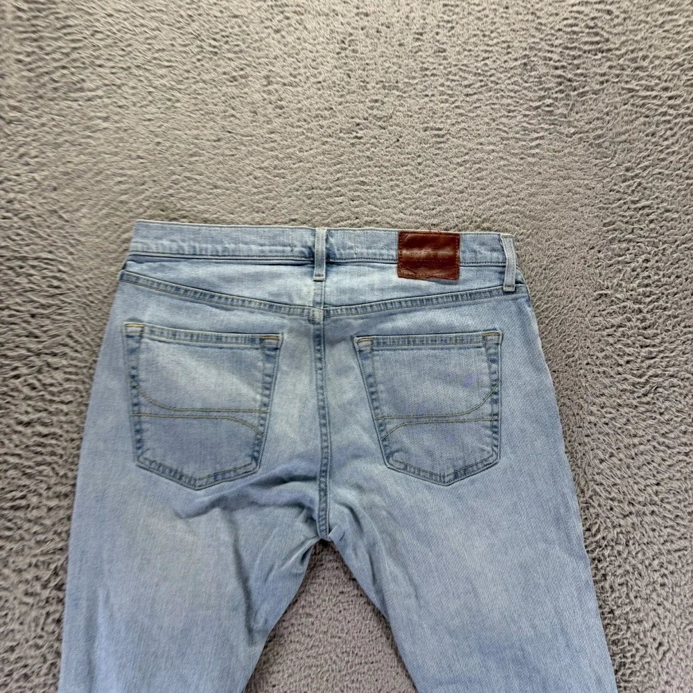 Hollister Jeans Mens 34x32 Blue Cotton Denim Straight Travel Workwear Stretch